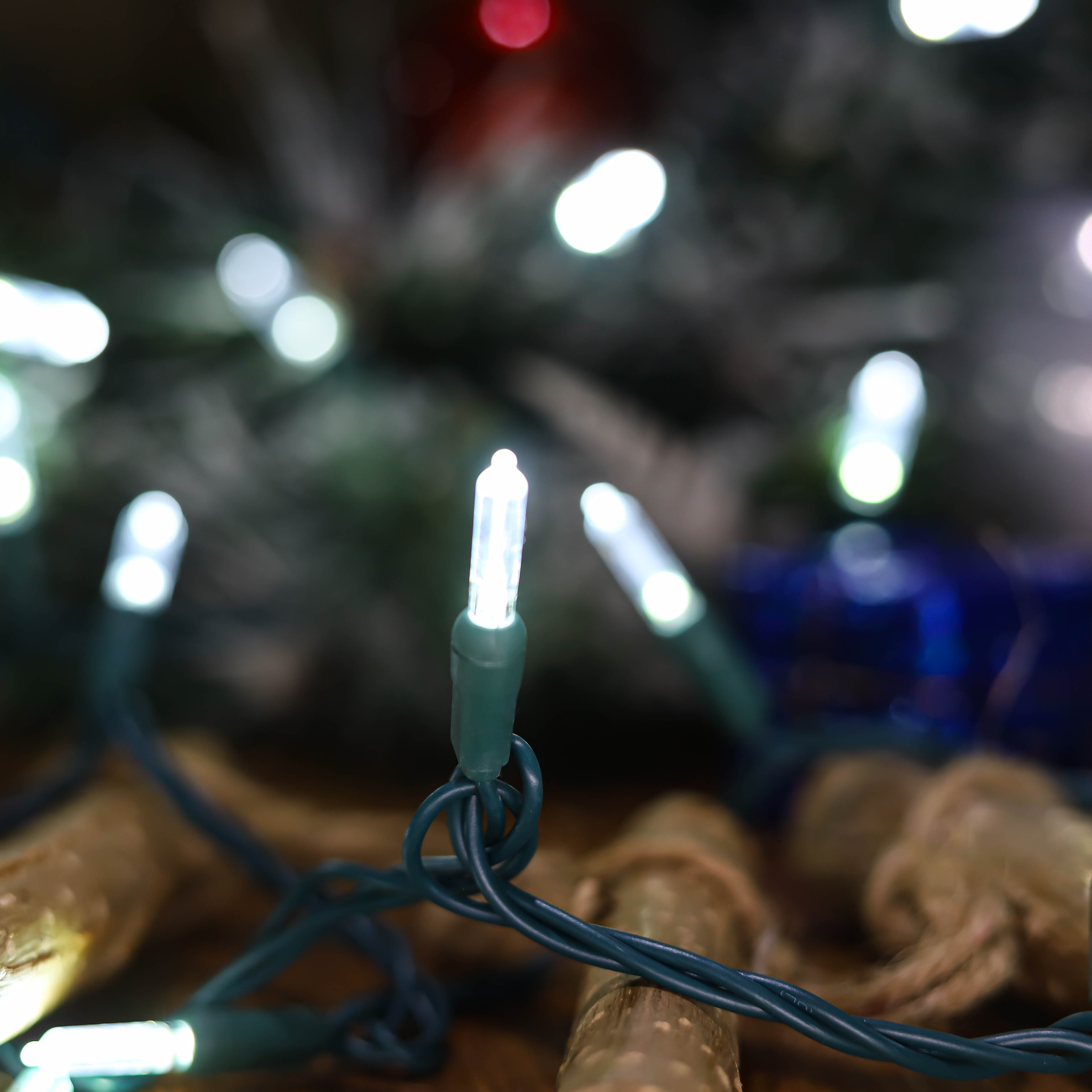Set di luci natalizie bianche fredde T5 LED UL per uso esterno