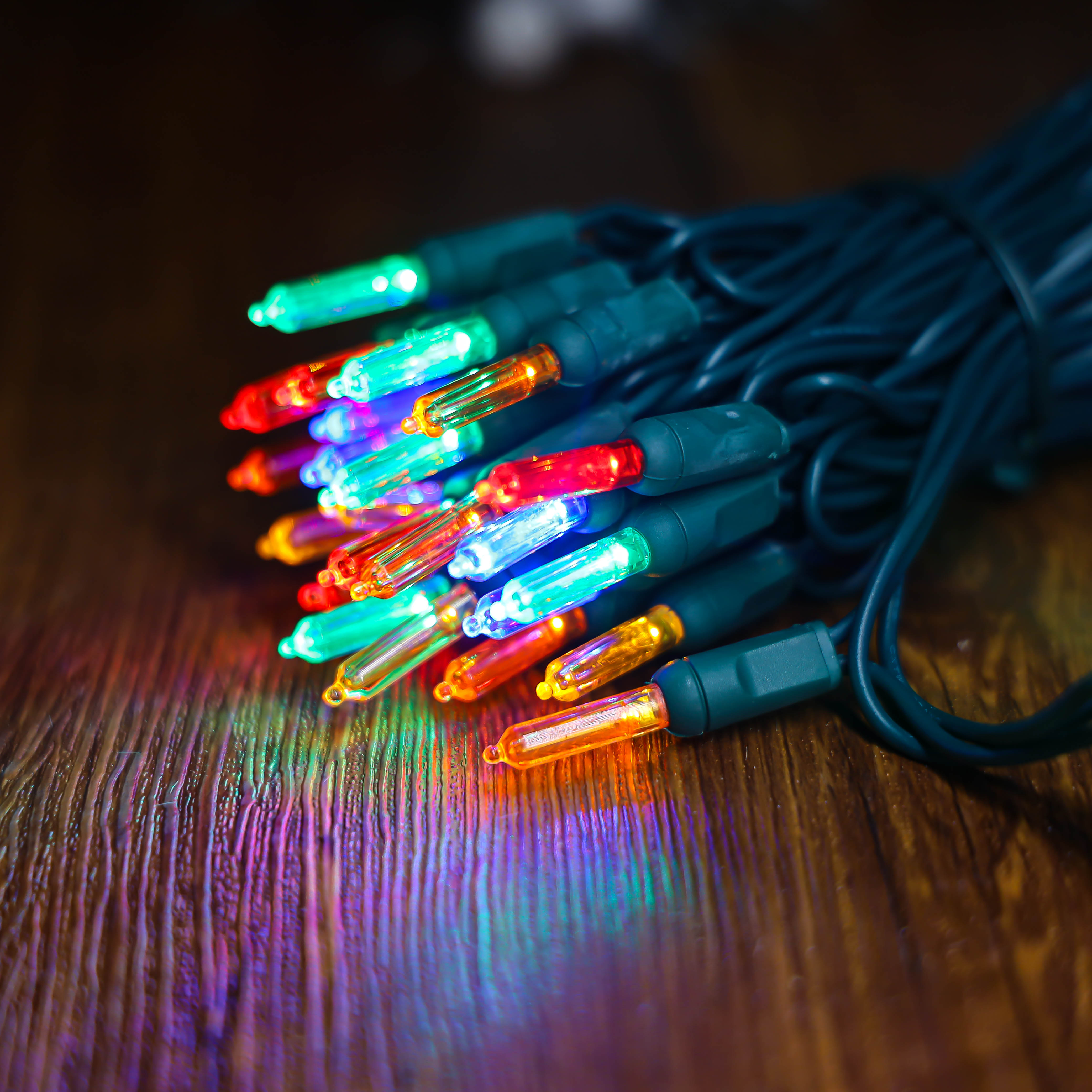 Luci natalizie a LED UL T5 Luci multicorda Set di luci a filo verde Impermeabili per esterni