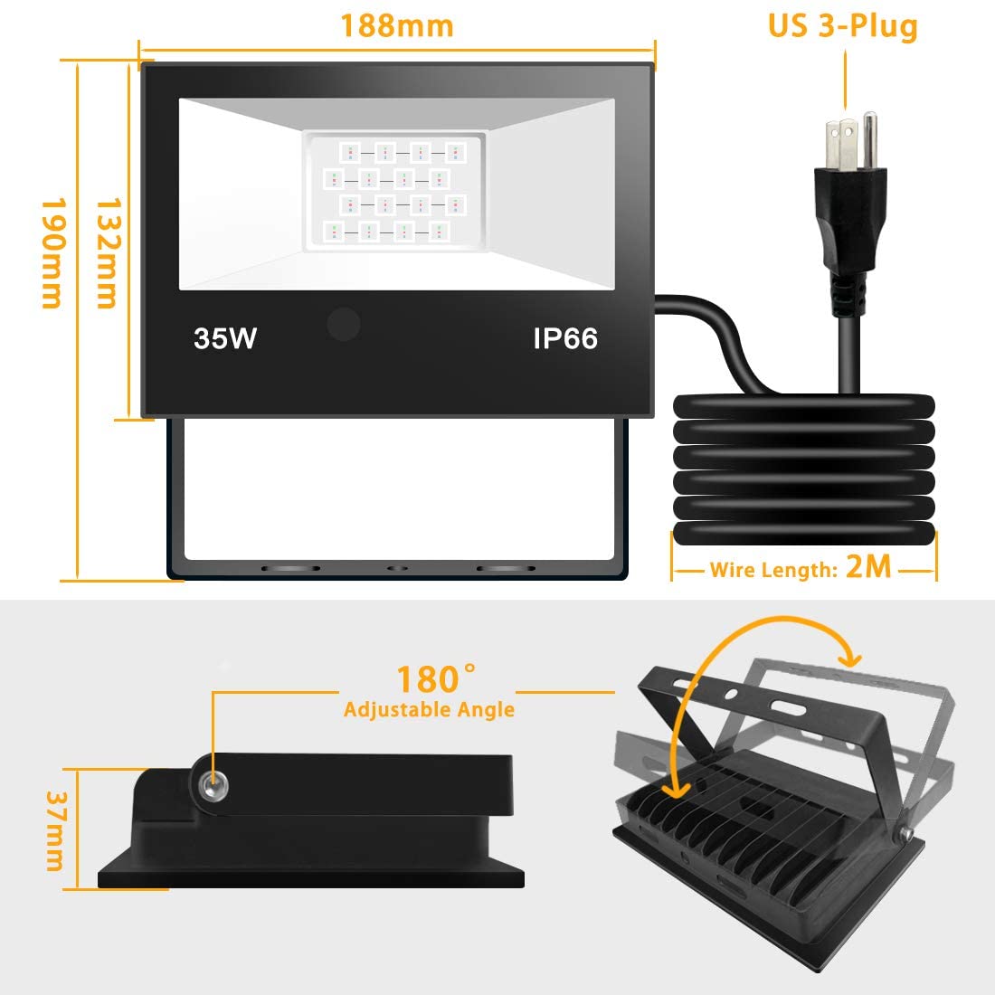 Faretti LED RGB da 35W