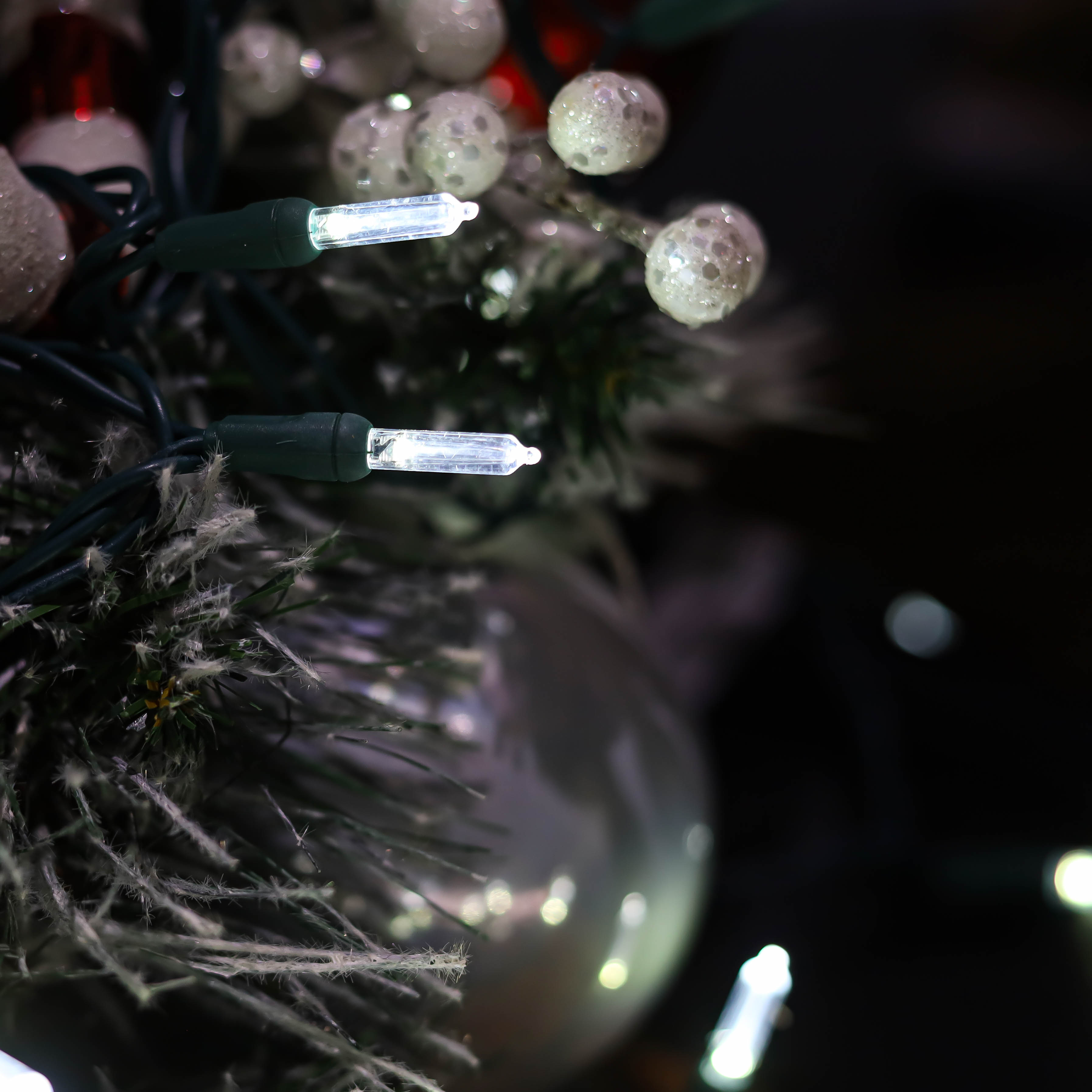 Set di luci natalizie bianche fredde T5 LED UL per uso esterno