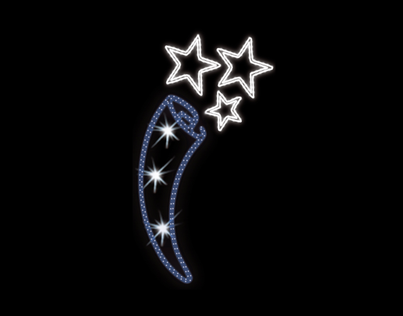 Decorazione stradale natalizia Luce e decorazione LED bianco LS - M003
