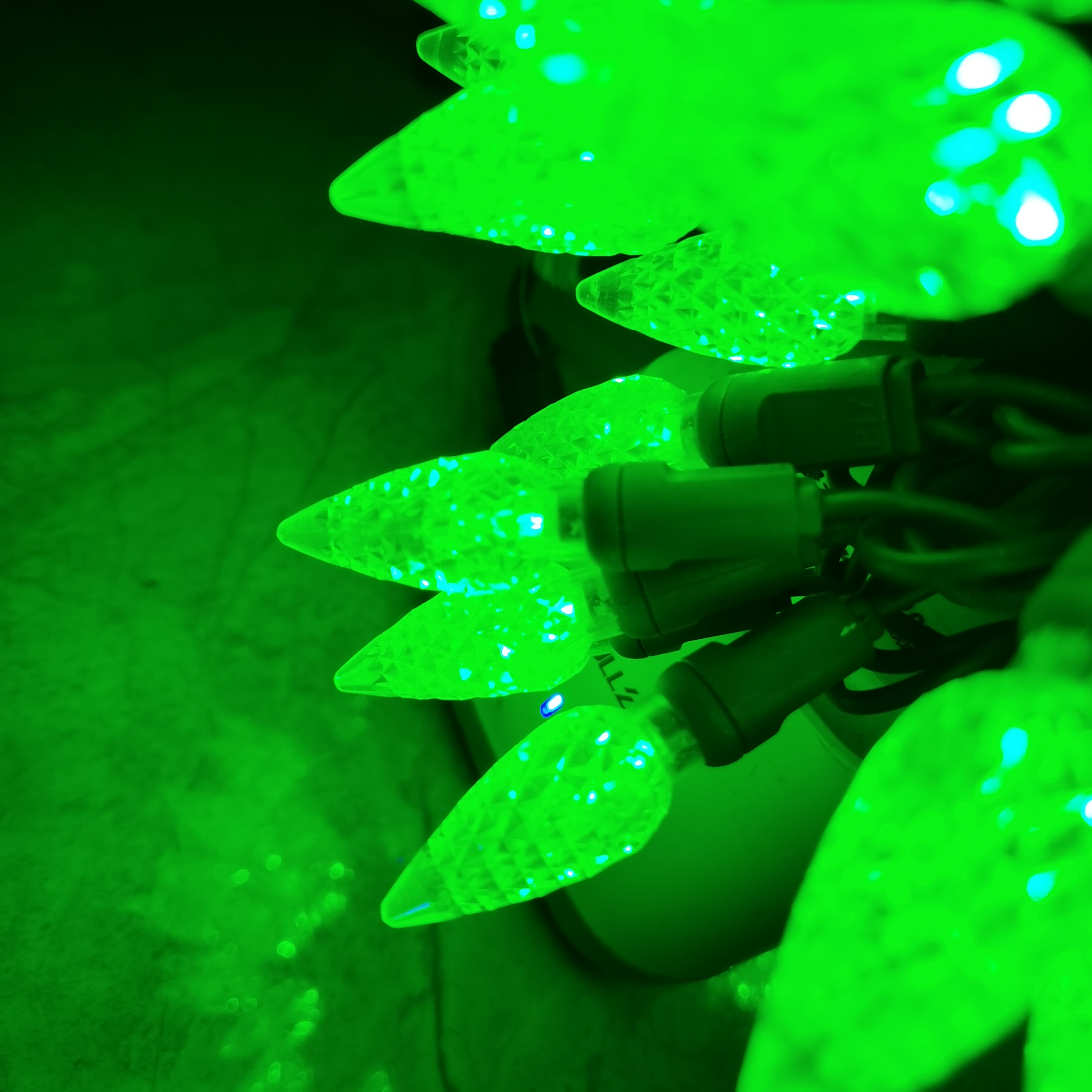 Luci a stringa LED verde fragola UL C6 