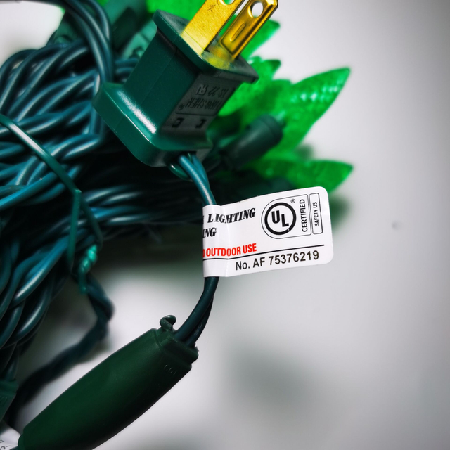Luci a stringa LED verde fragola UL C6 