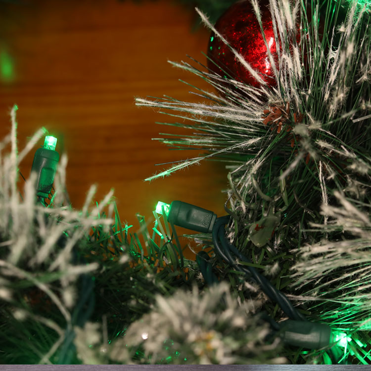 La mini stringa LED grandangolare da 5 mm illumina la luce LED verde per la decorazione natalizia certificata UL