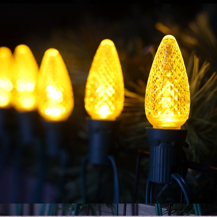 Lampadine sostitutive LED Minleon UL C9 gialle 