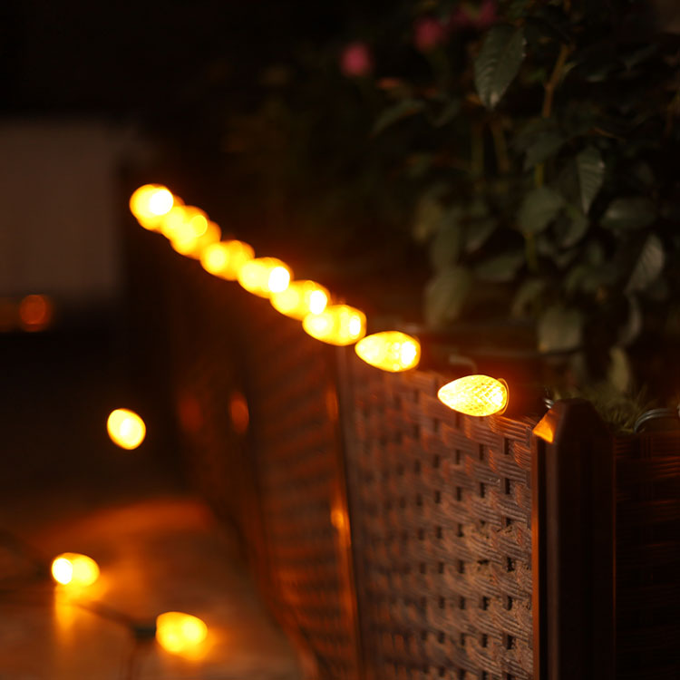 Lampadine di ricambio LED C7 Minleon Lampadina natalizia gialla UL per uso esterno Impermeabile