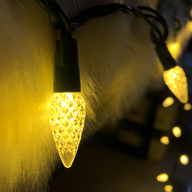 UL C6 Luci a led alla fragola bianca calda