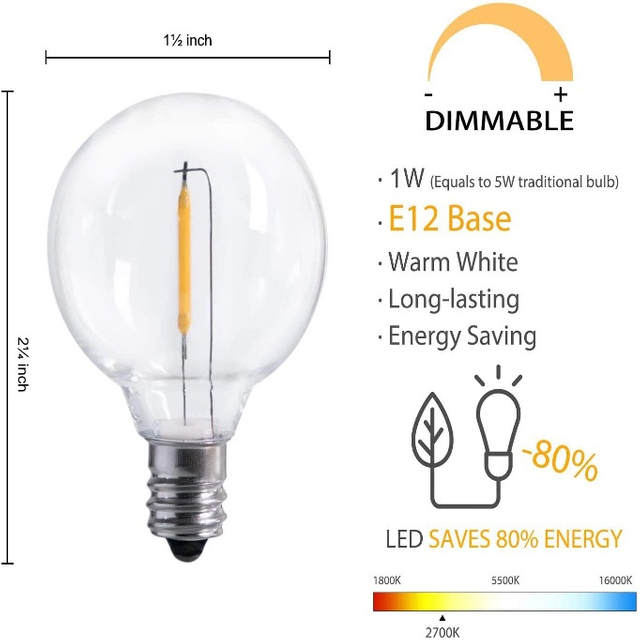 Lampadine LED a filamento G40 E12