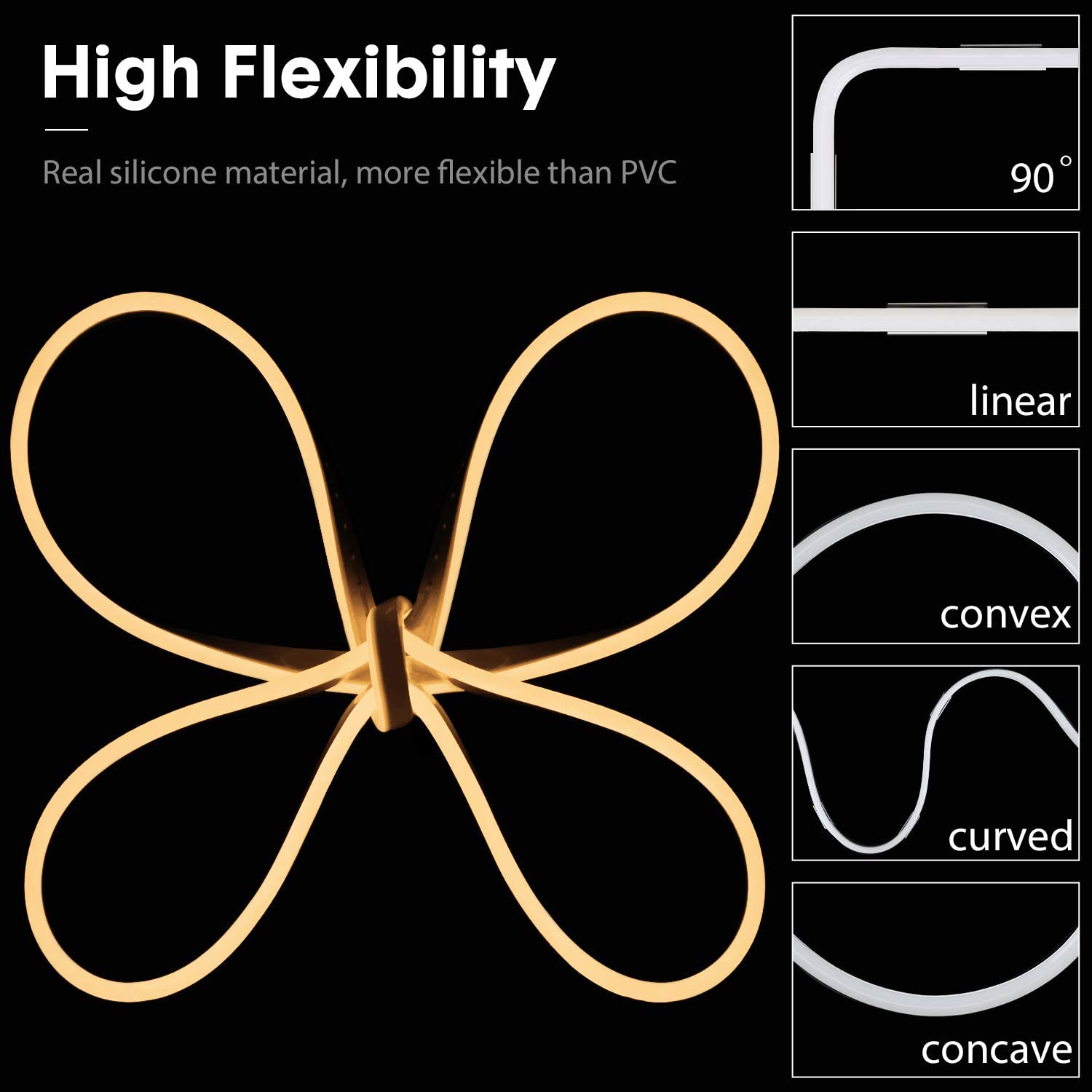 Luce al neon bianca calda 12V
