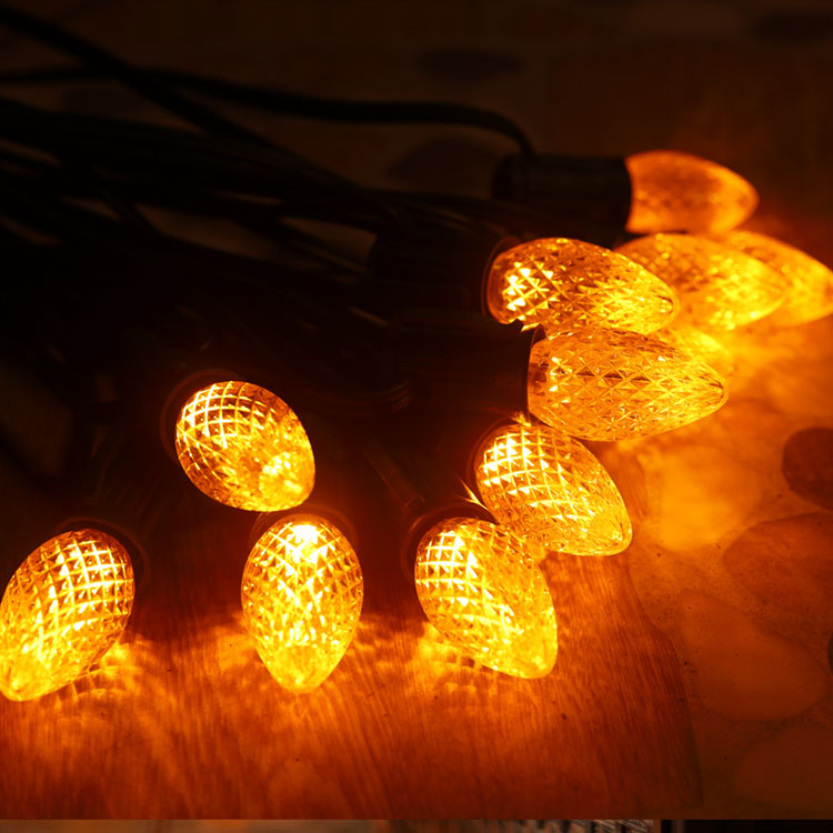 Lampadine di ricambio LED C7 Minleon Lampadina natalizia gialla UL per uso esterno Impermeabile