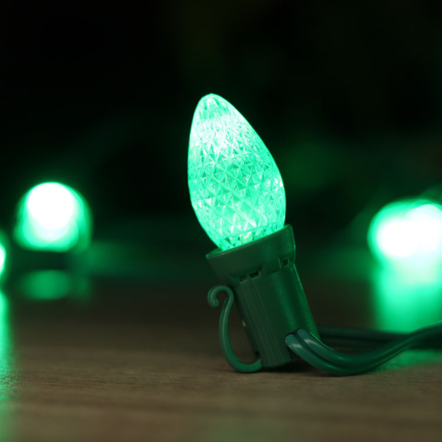 Lampadine di ricambio LED C7 Minleon Lampadina natalizia verde UL impermeabile per esterni