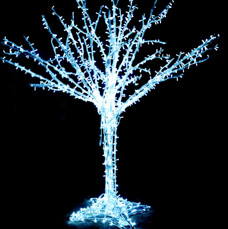Luci a LED a forma di albero bianco per il centro commerciale Garden Street dell