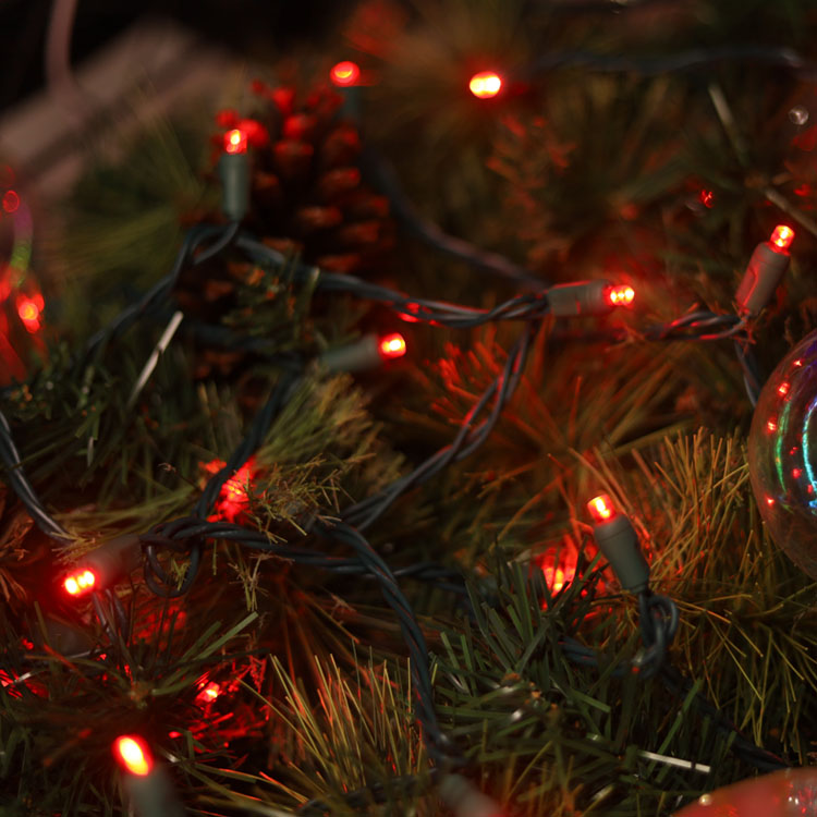 Luci a stringa mini LED grandangolari da 5 mm Luce a stringa ROSSA certificata UL