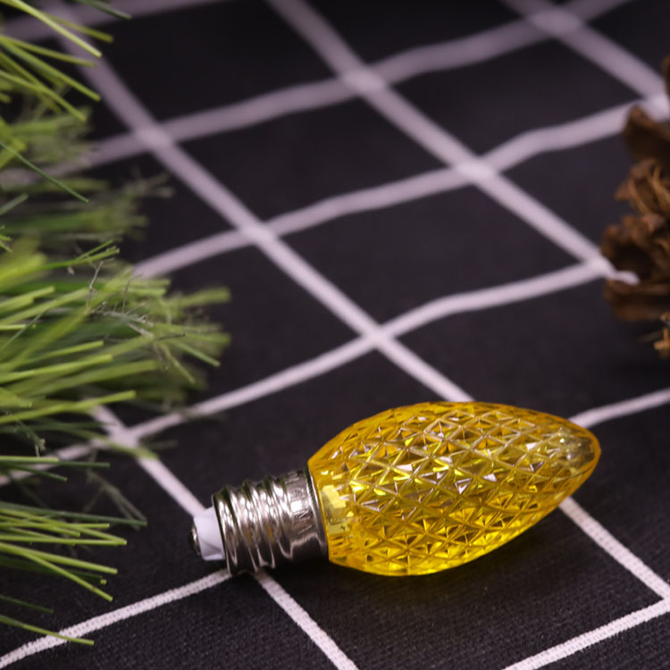 Lampadine di ricambio LED C7 Minleon Lampadina natalizia gialla UL per uso esterno Impermeabile