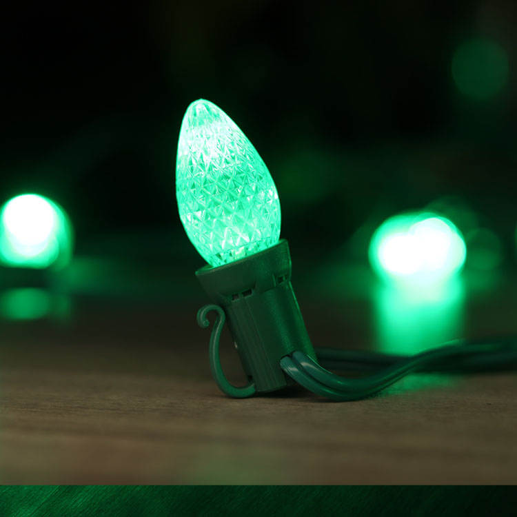 Lampadine di ricambio LED C7 Minleon Lampadina natalizia verde UL impermeabile per esterni