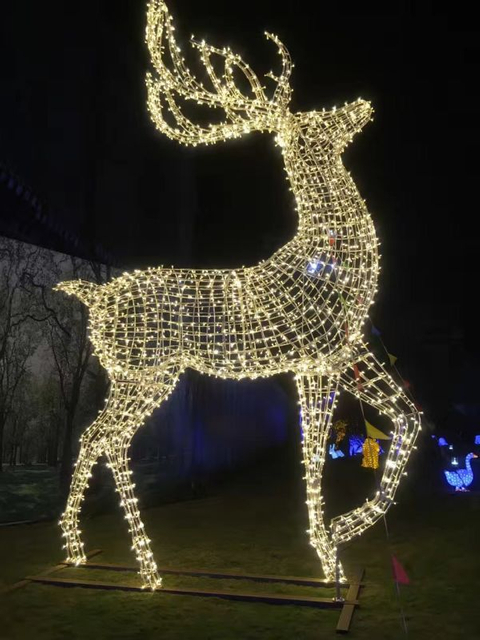 Decorazioni di cervi di Natale giganti luci da esterno