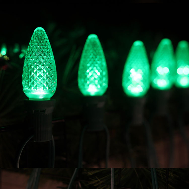 Lampadine di ricambio LED C9 Minleon Lampadina natalizia verde UL impermeabile