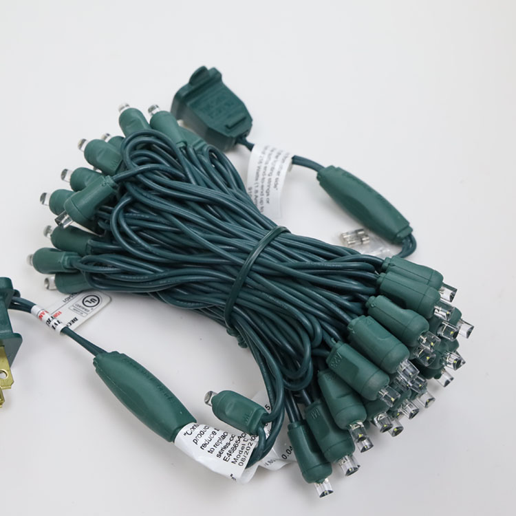 Mini luci a stringa LED grandangolari da 5 mm Bianco caldo UL Stringa di luci natalizie per uso esterno