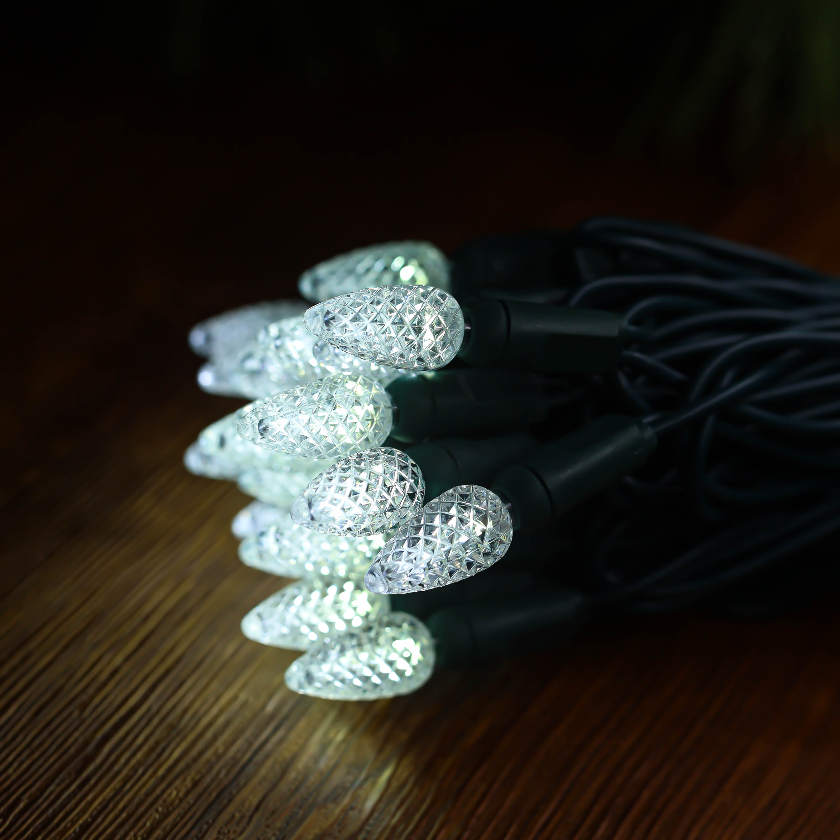 La stringa LED C3 di grado commerciale UL illumina l'uso all'aperto con luce bianca fredda natalizia