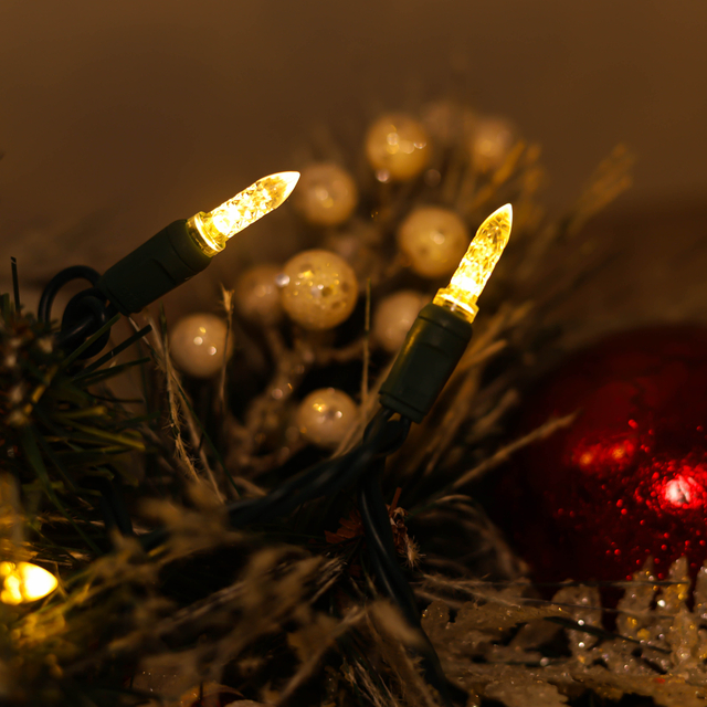 Luci natalizie a LED M5 bianche calde certificate UL