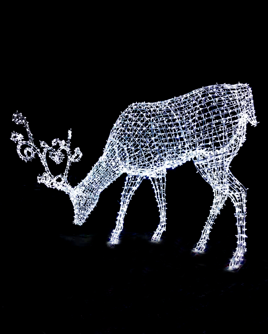 Decorazioni di cervi di Natale giganti luci da esterno