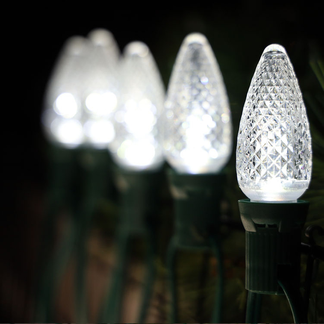 Lampadine sostitutive C9 Minleon LED Lampadina natalizia bianca fredda UL impermeabile