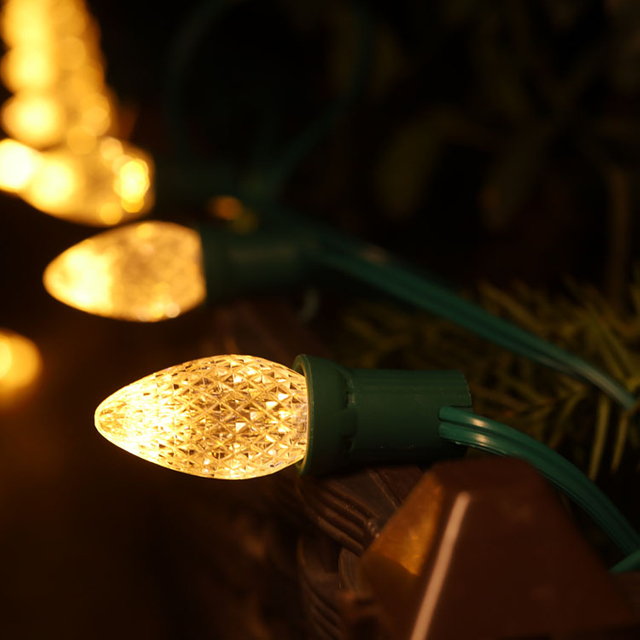 Lampadine di ricambio LED C7 Minleon Lampadina natalizia gialla UL per uso esterno Impermeabile