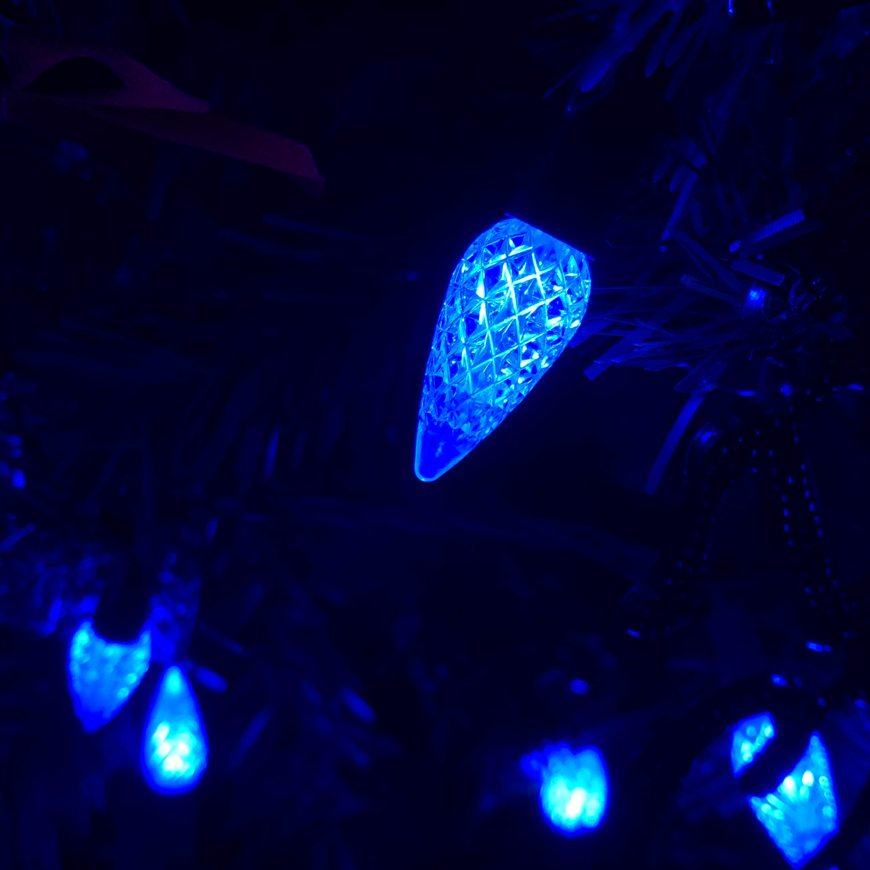 Ul C6 Blue Strawberry Christmas Lights