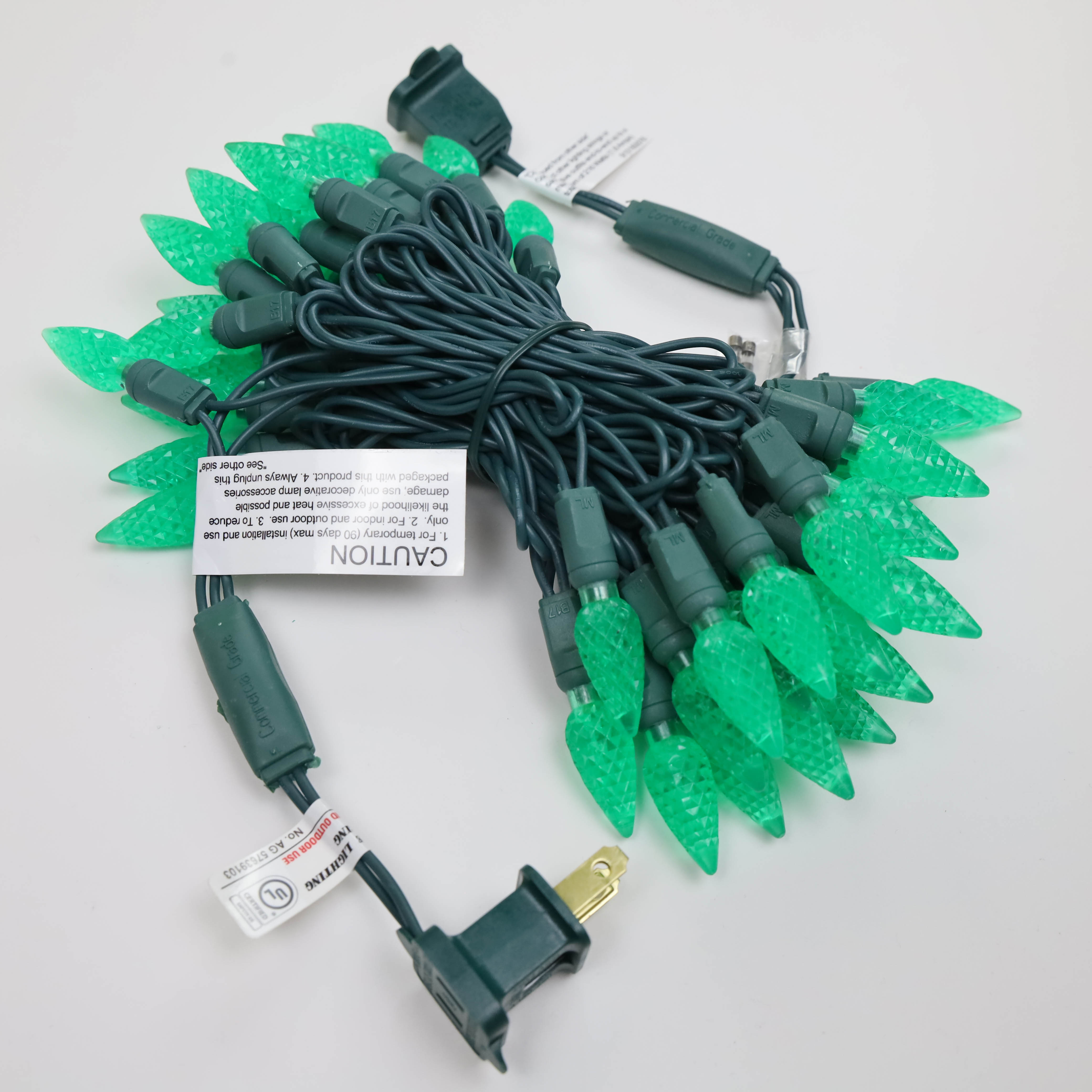 Luci a stringa LED verde fragola UL C6 