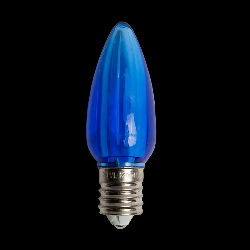 Lampadina LED C9 trasparente blu