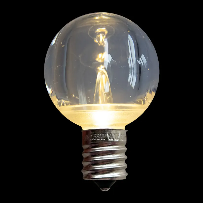 Lampadina LED trasparente G50/E17 – Bianco caldo tradizionale