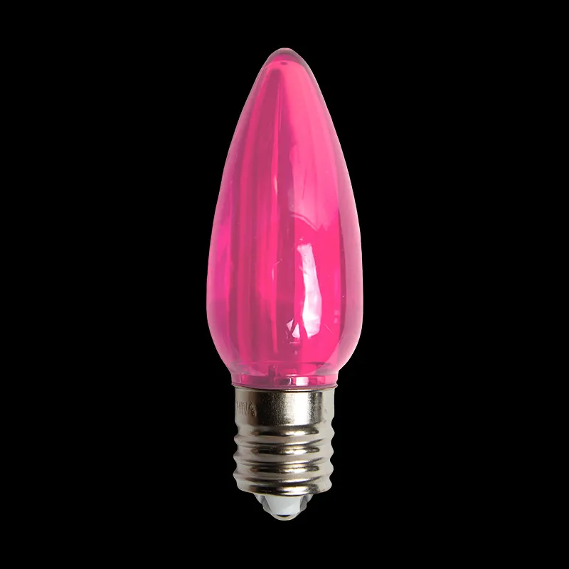 Lampadina LED C9 trasparente rosa