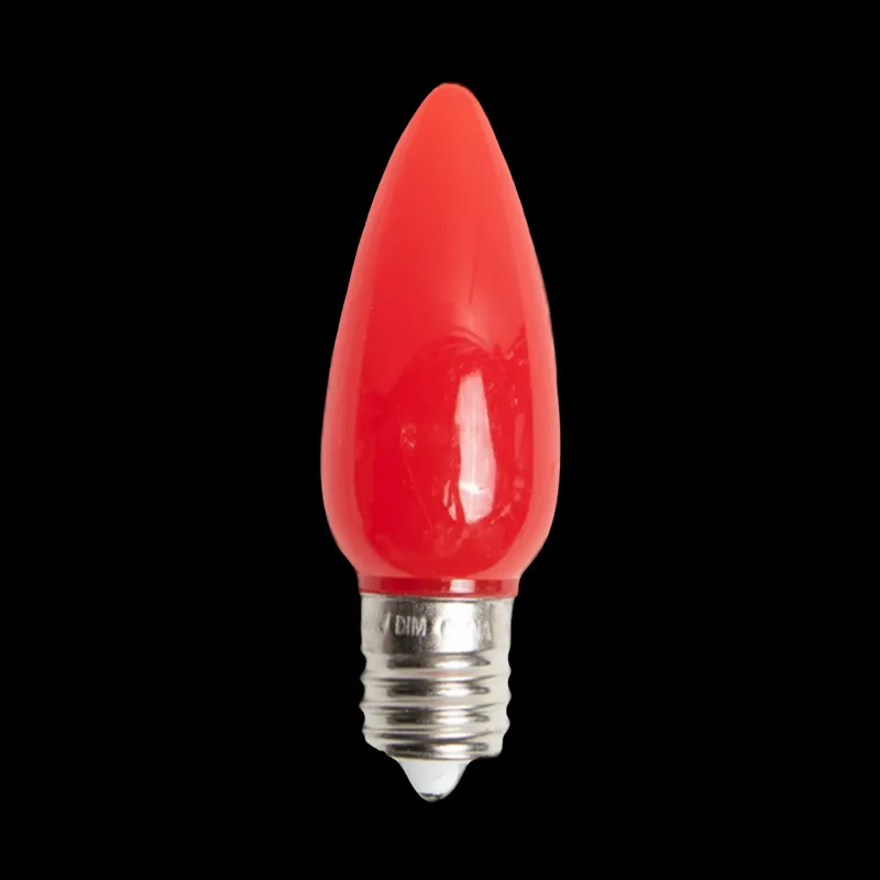 Lampadina LED C9 opaca rossa