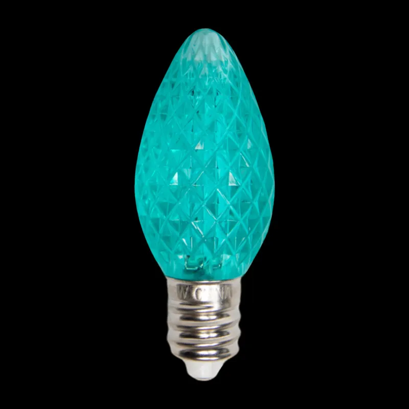 Lampadina LED C7 sfaccettata – Verde acqua