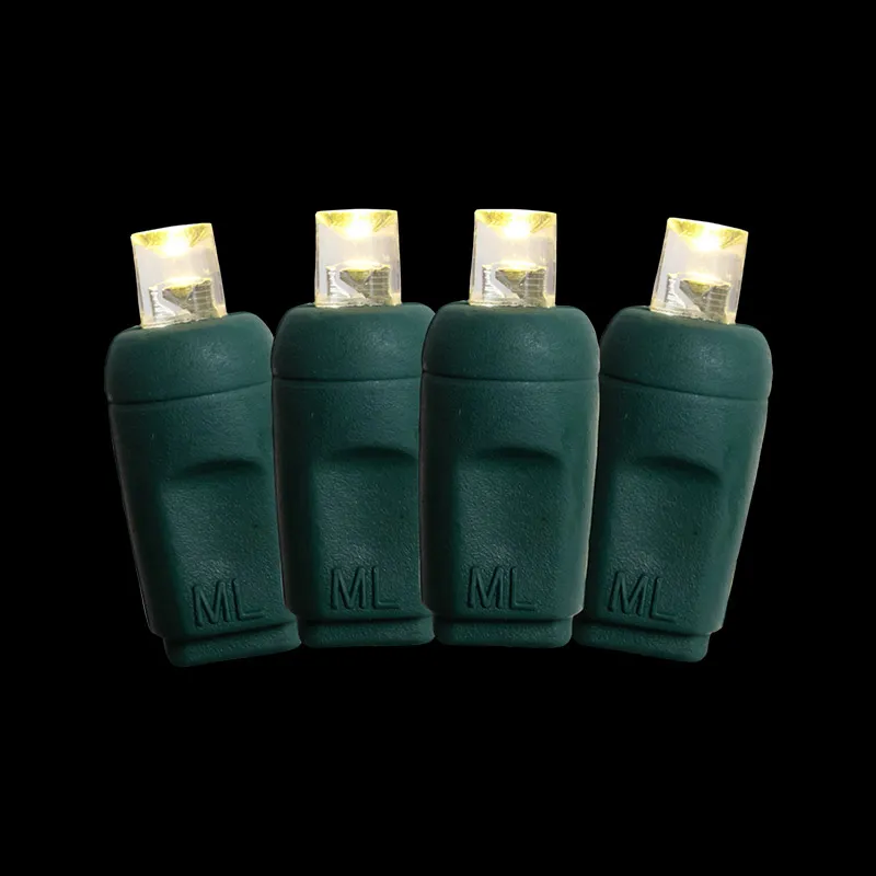 Luci natalizie tradizionali a LED bianche calde da 70L 5MM con spaziatura di 4 pollici IP65 impermeabile per esterni