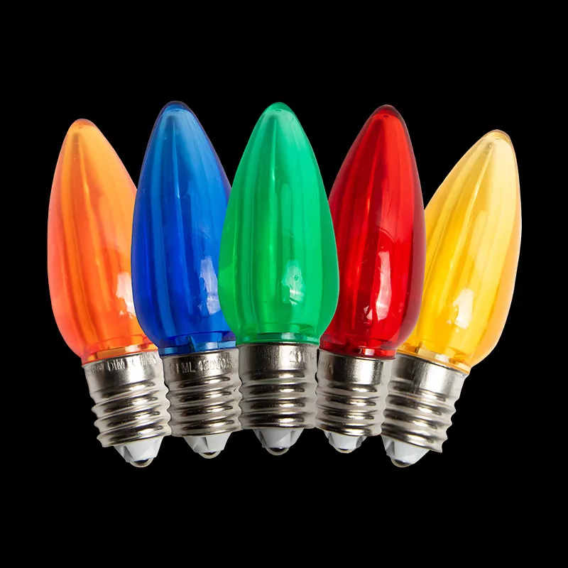 Lampadina LED C9 trasparente – Multi (R/G/Y/B/O)