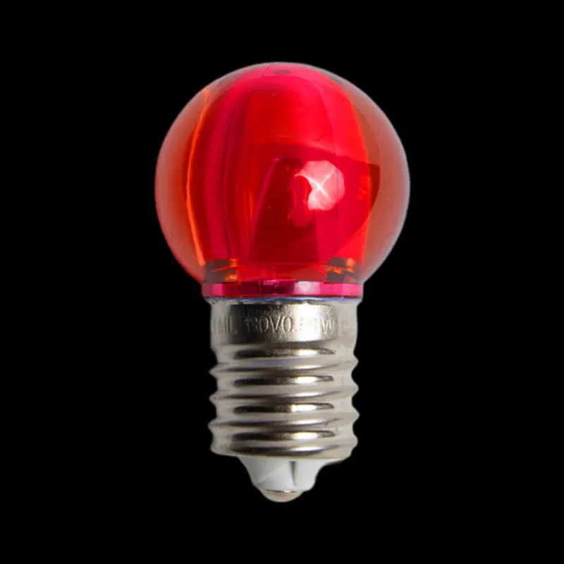 Lampadine tLED rosse trasparenti lisce UL G30 E17 da 130 V