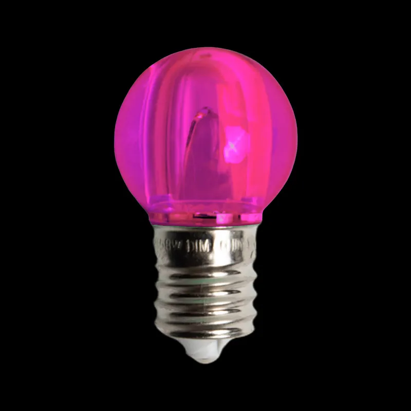 Lampadine LED rosa trasparenti lisce UL G30 E17 da 130 V