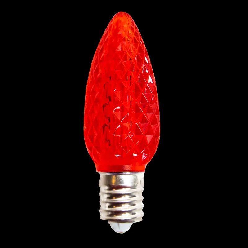 Lampadine natalizie LED E17 C9 rosse commerciali