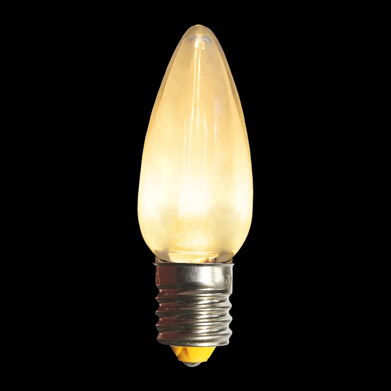 Lampadina LED C9 trasparente sole bianco caldo
