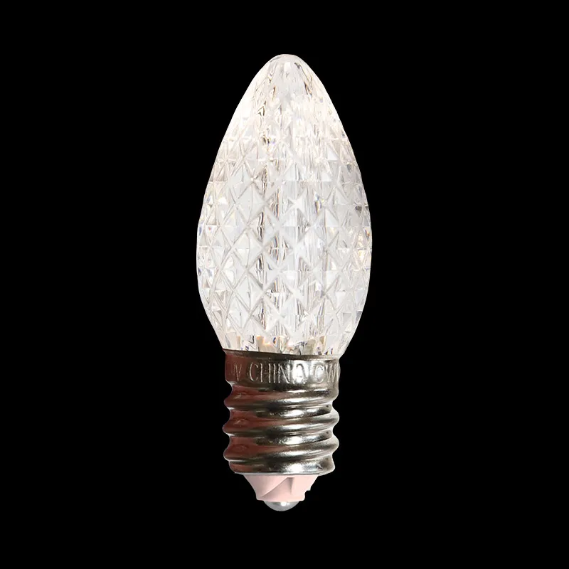 Lampadina LED C7 sfaccettata – Bianco puro