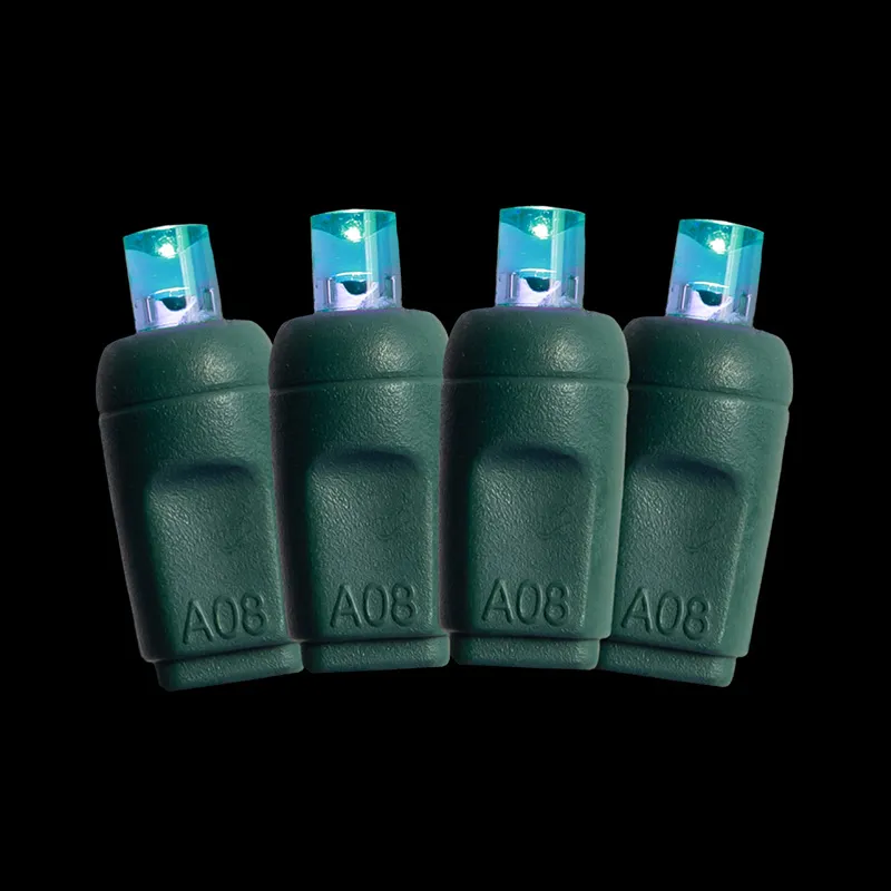 Luci natalizie a LED verde acqua da 50 l 5 mm impermeabili per esterni