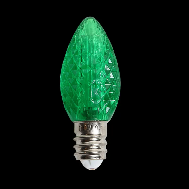 Lampadine di ricambio LED C7 Minleon Lampadina natalizia verde UL impermeabile per esterni