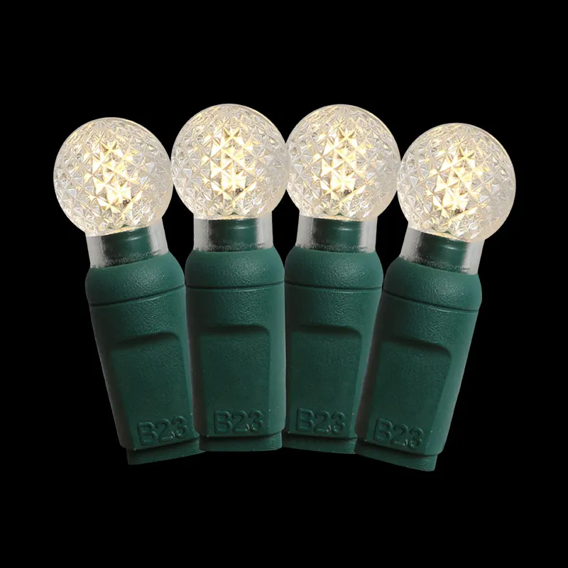 Luci natalizie a LED bianche calde da 50 l G12, impermeabili all'aperto