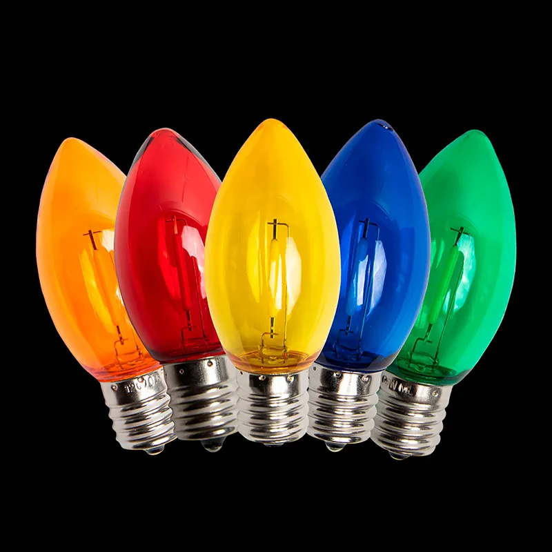 Lampadina a filamento LED C9 – Multi (R/G/Y/B/O)