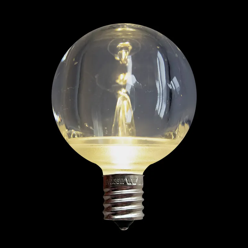 Lampadina LED trasparente G50/E12 – Bianco caldo tradizionale