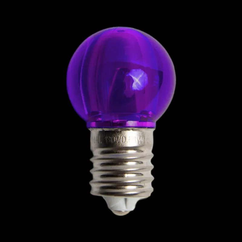 Lampadine LED viola trasparenti lisce UL G30 E17 da 130 V
