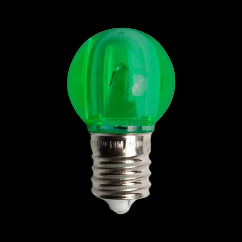 Lampadine LED verde acqua trasparenti lisce UL G30 E17 da 130 V