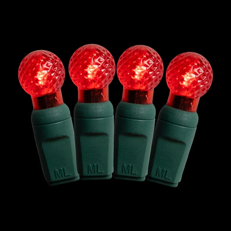 Luci natalizie a LED rosse G12 da 50 litri impermeabili all'aperto