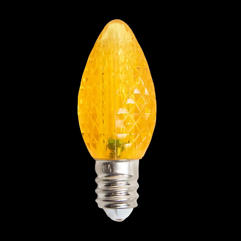 Lampadine di ricambio LED C7 Minleon Lampadina natalizia gialla UL per uso esterno Impermeabile